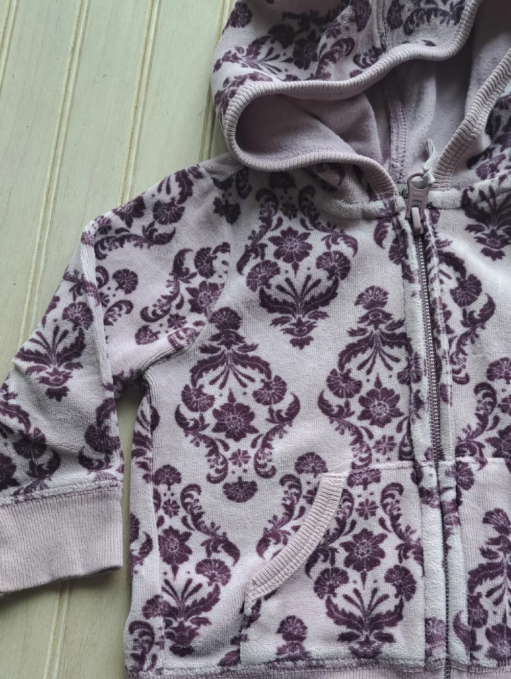 Old Navy Baby Damask Fleece Hoodie & Pants 2-Piece Set Cozy 6-12 Months Infant